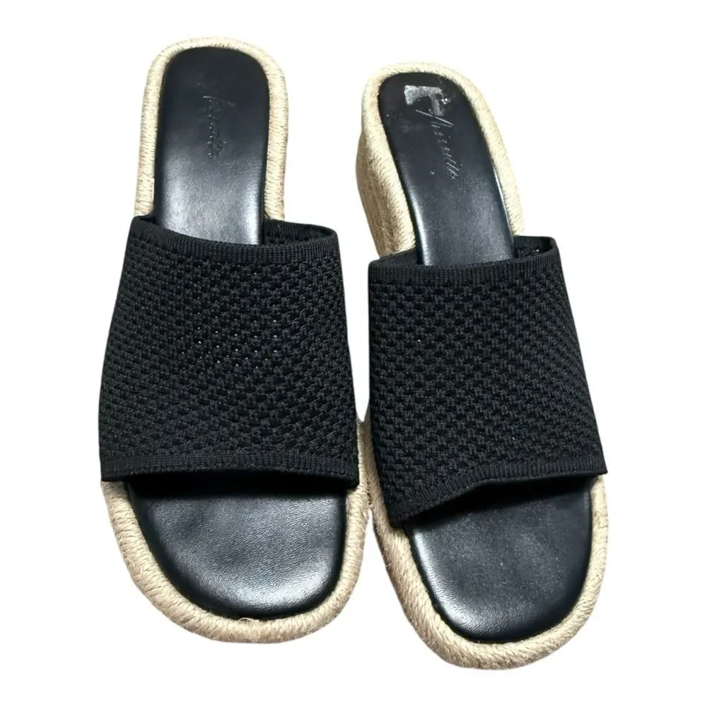 Arromic Espadrilles Wedge Platform Sandals Comfortable Slip On Slides size 7.5